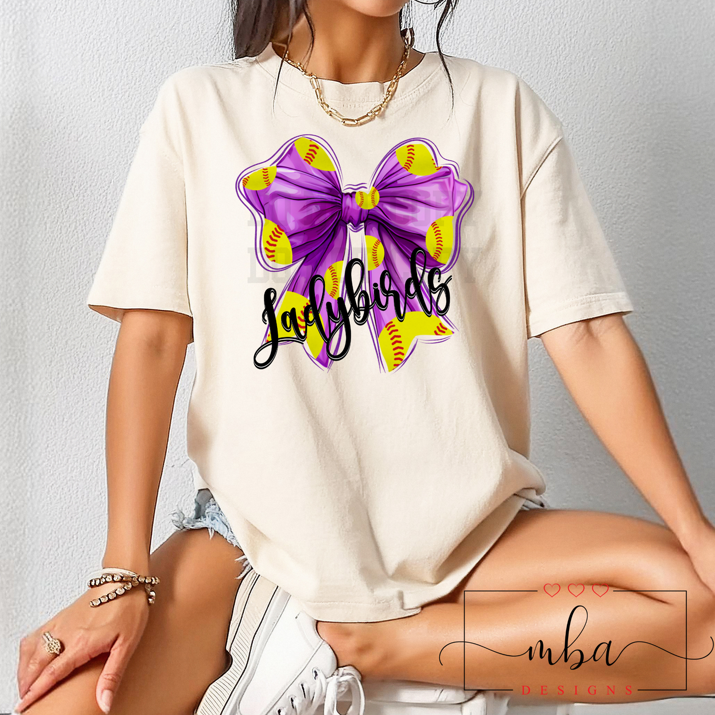 Ladybirds Coquette Softball Bow