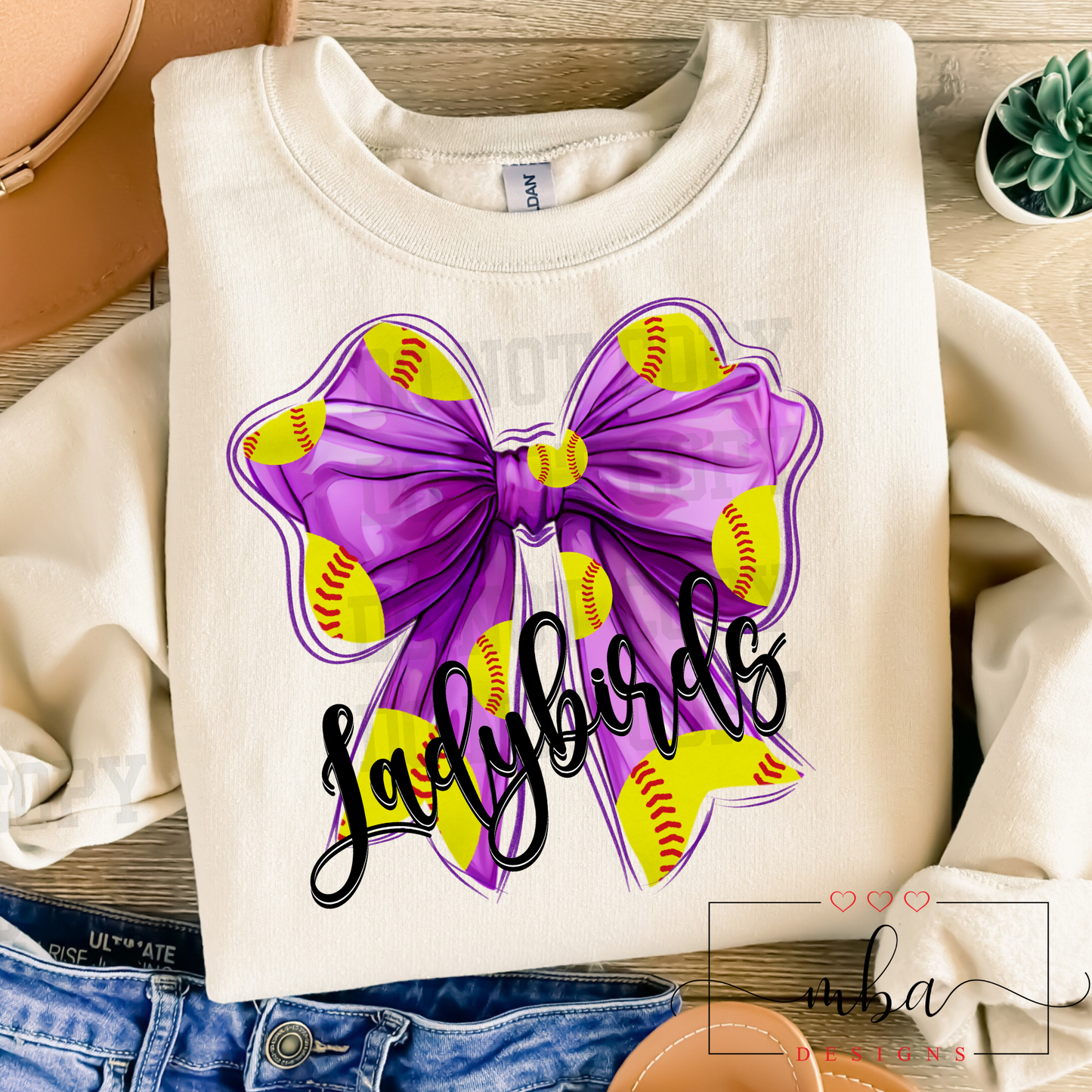 Ladybirds Coquette Softball Bow