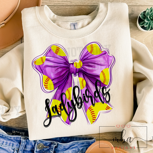 Ladybirds Coquette Softball Bow