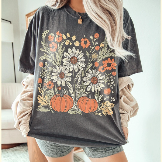 Pumpkin & Flowers