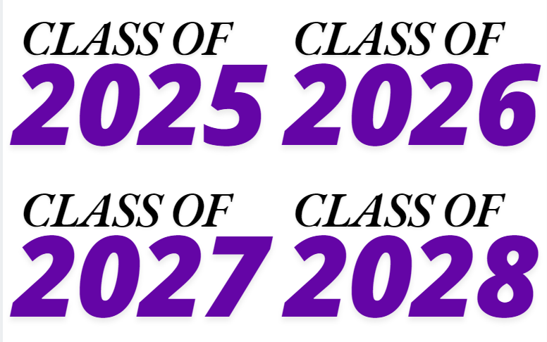 Basic "Class Of" Purple & Black